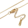 Ion Plating(IP) Initial Letter 304 Stainless Steel Pendant Necklaces NJEW-M199-01G-P-4