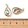 Natural Paua Shell & Epoxy Resin Pendants KK-E794-02G-02-3