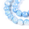 Anti-Tarnish Electroplate Glass Beads Strands X-GLAA-N010-10mm-06-2