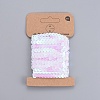 Plastic Paillette/Sequins Chain Rolls LS-PVC-WH0005-01J-2