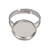 304 Stainless Steel Cuff Ring Components STAS-D372-06P-04-2