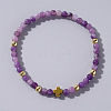 Elegant European Style Cross Lepidolite Beaded Bracelet for Women DP3020-2-1