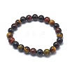 Natural Tiger Eye Bead Stretch Bracelets X-BJEW-K212-B-005-5