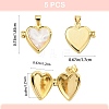 5Pcs Natural Shell Locket Pendants KK-SZ0006-51-2
