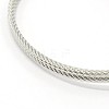 Mens Zinc Alloy Crystal Rhinestone Cuff Rope Bangles Making for Snap Buttons MAK-O004-02-NR-2