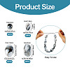 80pcs 4 styles Opaque Two Tone Imitation Jade Acrylic Beads OACR-TA0002-73-4