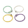 Reiki Crystal Natural Mixed Stone Beads Bangle for Girl Women BJEW-JB06802-1