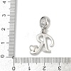 Brass European Dangle Charms LS-KK-Z097-01R-GP-3