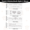 Gorgecraft 4 Sheets 4 Styles Dog Theme PET Plastic Adhesive Car Stickers STIC-GF0001-09-2