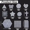 24Pcs 11 Styles DIY Plastic Canvas Shapes DIY-CP0012-41-2