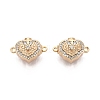 Brass Micro Pave Clear Cubic Zirconia Box Clasps KK-Q074-07G-1