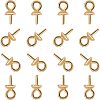 PVD Vacuum Plating 304 Stainless Steel Cup Pearl Peg Bails Pin Pendants STAS-UN0007-84G-1