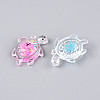 Transparent Acrylic and Glitter Powder Pendants TACR-T028-68-3