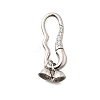 925 Sterling Silver Cubic Zirconia Fold Over Clasps STER-R011-01P-1