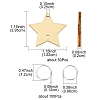 50Pcs Undyed Wood Connector Charms WOOD-FS0001-12B-6