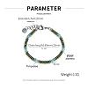Round Synthetic Turquoise and 304 Stianless Steel Beaded Bracelets for Men Women EV7041-2-1