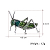 Grasshopper Alloy Rhinestone Brooches PW-WG09710-01-2