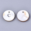 Natural Freshwater Shell Pendants SHEL-Q018-01A-C-P-2