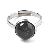 Half Round Natural Indian Agate Finger Rings RJEW-M062-01P-38-2
