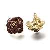 Brass Flower Stud Earrings LS-EJEW-A121-20G-3