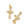 SHEGRACE Brass Micro Pave Clear Cubic Zirconia Pendants XGRQ2O081-451G-2