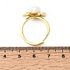 Adjustable Brass Micro Pave Cubic Zirconia Enamel Finger Rings CU-CBABA66-01B-G-5