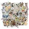 50Pcs Animals and Plants Paper Self-Adhesive Picture Stickers AJEW-S086-05-2