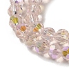 Electroplate Transparent Glass Beads Strands EGLA-A035-T4mm-L20-3