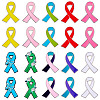 20Pcs 10 Styles Awareness Ribbon Enamel Pin JEWB-TA0001-39-2
