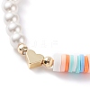 Handmade Polymer Clay Heishi Beads Stretch Bracelet BJEW-TA00044-03-4
