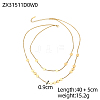 304 Stainless Steel Double Layer Necklaces STAS-OY013-96G-2