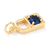Real 18K Gold Plated Brass Micro Pave Cubic Zirconia Charms ZIRC-L100-080G-5