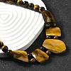 Natural Tiger Eye Faceted Bib Graduated Beaded Necklaces for Women NJEW-B128-01H-2