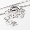 304 Stainless Steel Shell Pearl Beaded Pendant Necklaces NJEW-JN01306-3
