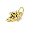 Real 18K Gold Plated Brass Pave Colorful Cubic Zirconia Pendants KK-M283-06E-02-2