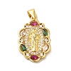 Rack Plating Brass Micro Pave Colorful Cubic Zirconia Pendants KK-G488-10G-1