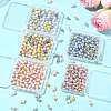 96Pcs 2 Style Glass Pearl Connector Charms PALLOY-FS00064-5