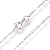 Anti-Tarnish Rhodium Plated 925 Sterling Silver Mariner Link Chain Necklaces STER-L059-10P-1
