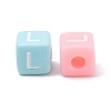 Opaque Acrylic European Beads AC-CBA7A73-01L-2
