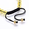 Adjustable Nylon Cord Handmade Braided Bead Bracelets BJEW-H582-02M-5