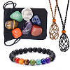 7 Chakra Healing Crystal Stones Jewelry Kits PW-WG48340-01-1