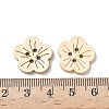 Carved 4-hole Basic Sewing Button in Flower Shape NNA0YYS-4