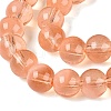 Transparent Glass Imitation Cat Eye Beads Strands GLAA-Q110-01C-14-3