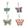 Acrylic Diamond Butterfly & Dragonfly Pendant Keychain Kits PW-WG32513-01-1