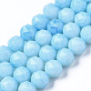 Opaque Baking Painted Glass Beads Strands EGLA-N006-004D-1