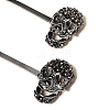 Alloy Rhinestone Hair Bobbin Pins PW-WGB4D87-01-4