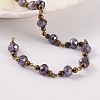 Handmade Glass Beaded Chains for Necklaces Bracelets Making AJEW-JB00187-2
