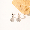 Fashionable Classic Clover Stainless Steel Hoop Earrings DA0122-4