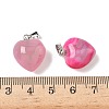Natural Dyed & Heated Agate Pendants G-I311-A34-6