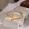 Snake Shaped 304 Stainless Steel Open Cuff Bangles for Women QJ2255-4